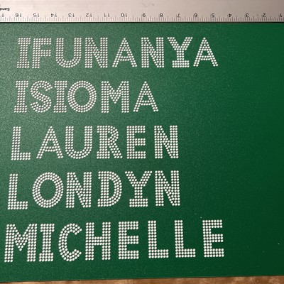 CUSTOM RHINESTONE NAME STONE BOARD 13x17 Size ss10