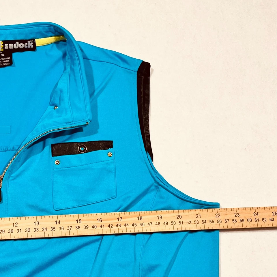 Polo sin mangas Jamie Sadock golf pickleball tenis azul para mujer XL Foto 4 de 4