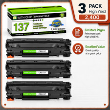 3PK CRG137 9435B001 BK Toner Cartridge for Canon 137 ImageClass MF212w MF229dw