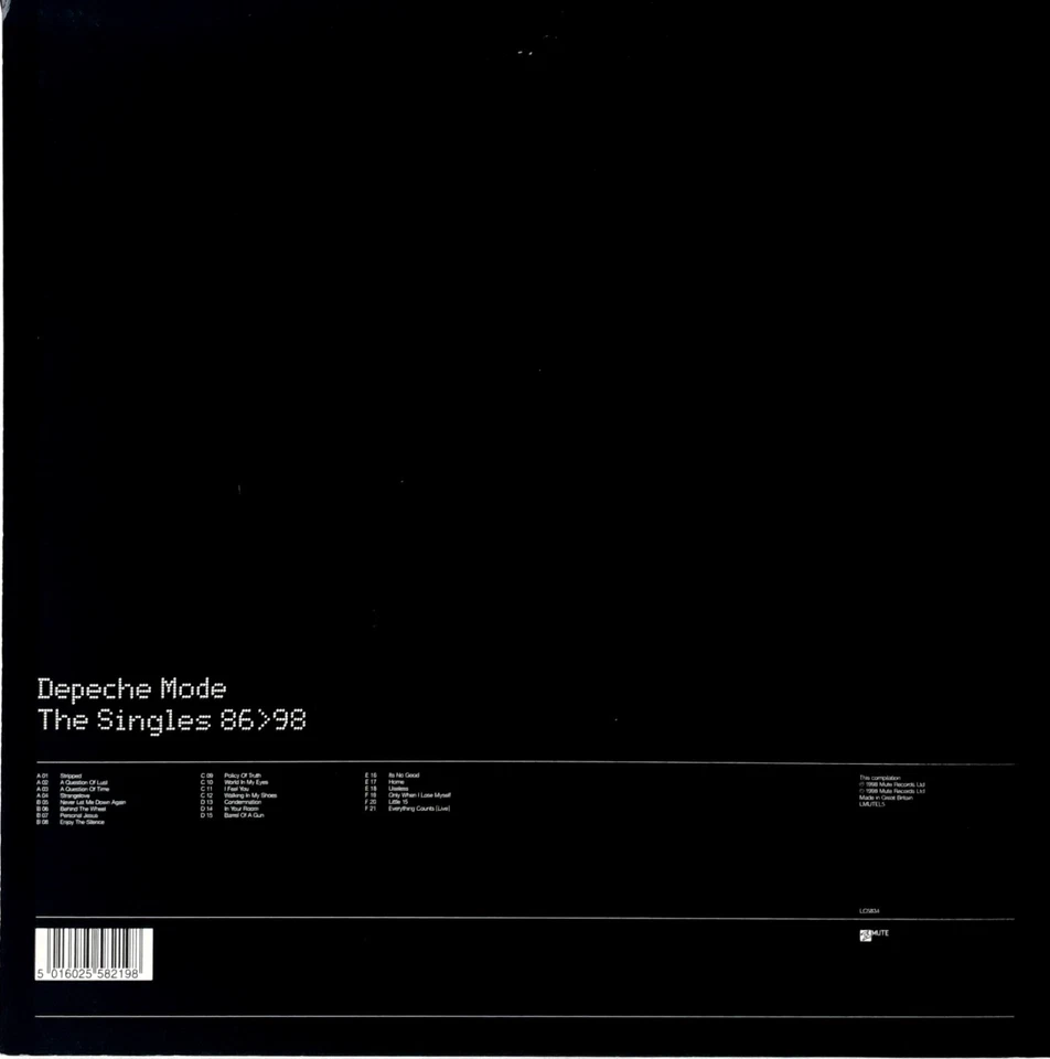 Depeche Mode - The Singles 86 98 Vinilo 3LP Set 1998 Mute Reino Unido Remasterizado - LMUTEL5 Foto 3 de 3