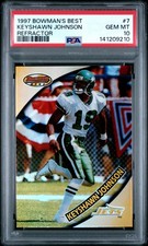 1997 BOWMAN'S BEST REFRACTOR #7 KEYSHAWN JOHNSON ROOKIE RC PSA 10