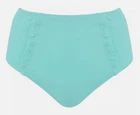 Pour Moi? Mint High Waisted Bikini Bottoms Briefs Green deep side ruffle Getaway