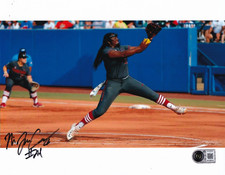 NIJAREE CANADY signed (TEXAS TECH RAIDERS) softball 8X10 photo BECKETT BY085580