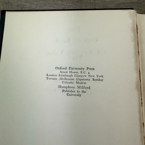 The Oxford Book Of English Verse 1250-1918 ~ (1939 New Edition) HC Quiller-Couch - Picture 12 of 22