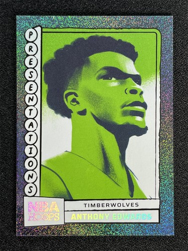 2024-25 Panini NBA Hoops Anthony Edwards #7 Presentations Foil Case Hit SSP