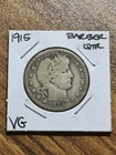 1915 P Barber Silver Quarter VG Very Good Condition U.S. 25c Coin (Raw13702)