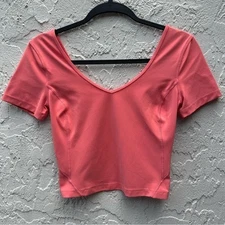 LULULEMON Align Crop Tee  Women 4 Peach Athletic Athleisure