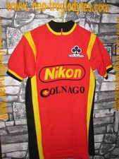Vintage Cycling jersey shirt '70s maglia ciclismo bici Nikon Colnago eroica