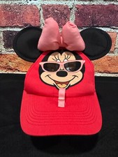Disney Minnie Mouse Hat Ears Kids Cap Adjustable SnapBack With pink bow NWT