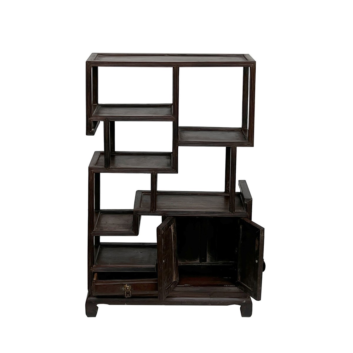 Chinese Vintage Solid Wood Curio Desktop Display Chest Stand ws2954S Chinese Vintage Solid Wood Curio Desktop Display Chest Stand ws2954S