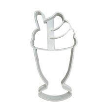CLASSIC MILKSHAKE WITH WHIPPED CREAM COOKIE CUTTER MADE IN USA PR5516