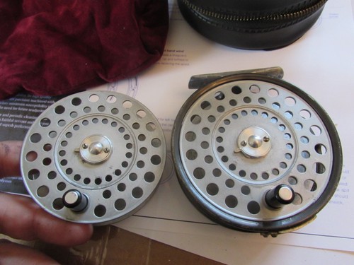 V good vintage early hardy alnwick princess trout fly fishing reel spool etc - Picture 2 of 20