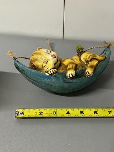 RITE AID Home And Garden DAY DREAM FIGURINE (2016) Cat In Hammock Sleeping - Picture 17 of 19