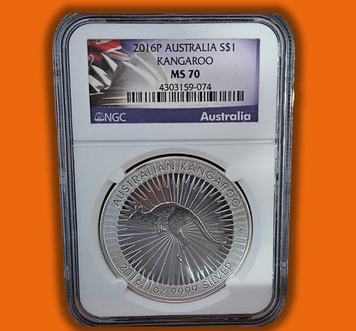 2016 Australia Silver $1 Kangaroo NGC MS70, 1st Year .9999 Issue, MUST GO!