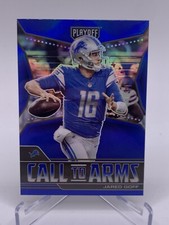 2021 Panini Playoff Football JARED GOFF Blue Prizm Call to Arms DET Lions CA-JGO