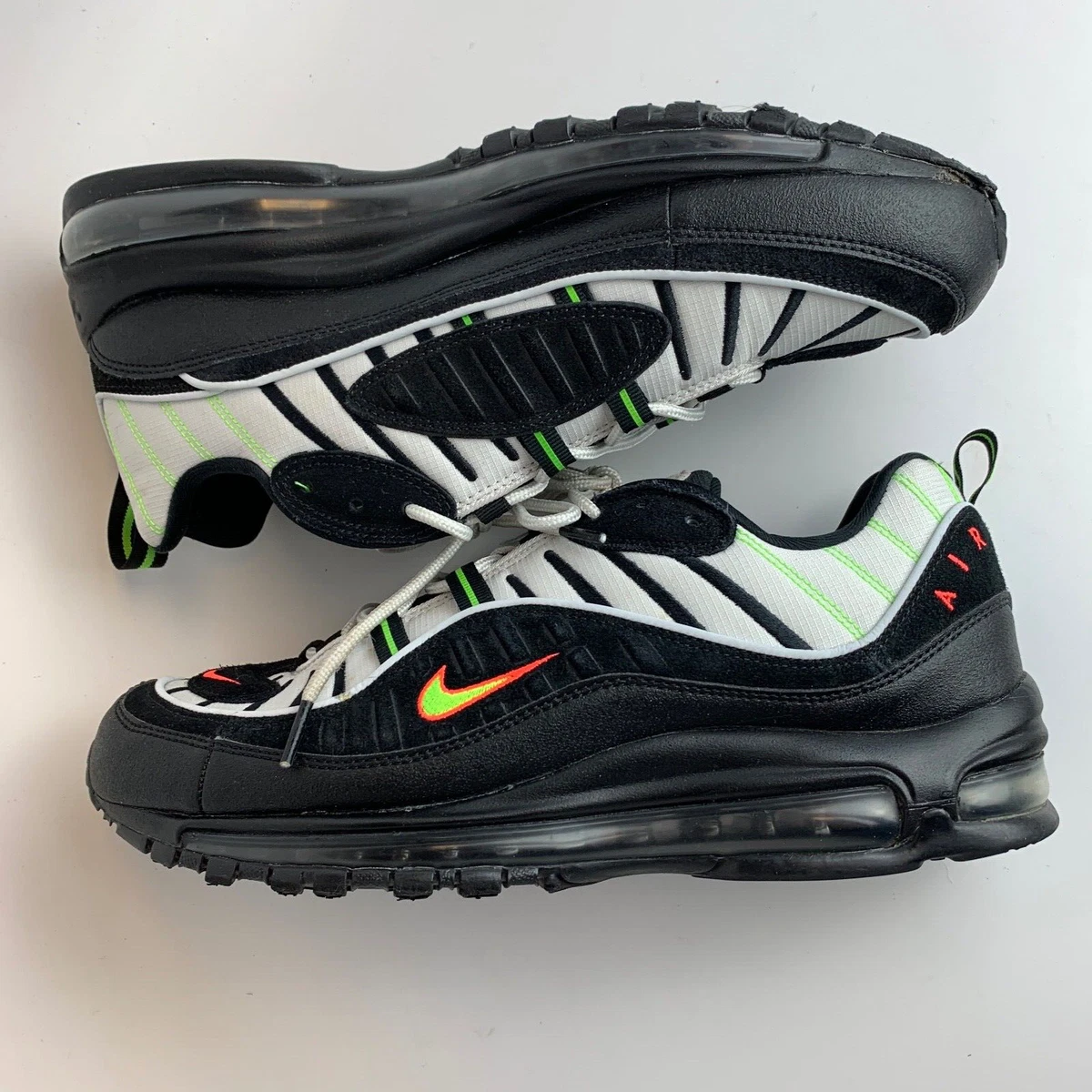 famélico Martin Luther King Junior Momento Nike Air Max 98 Highlighter Black White Green Red Sneakers 640744-015  Men&#039;s 11 | eBay