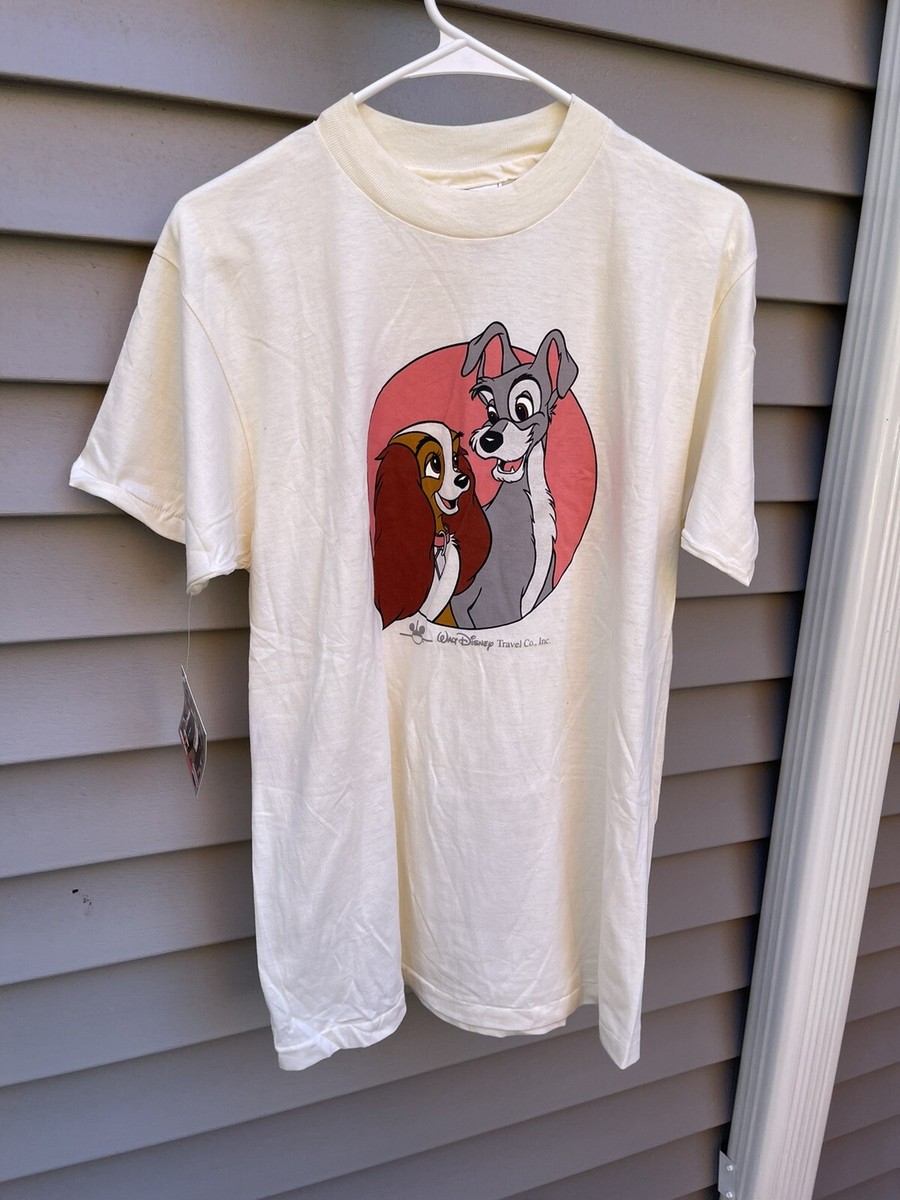 Vintage 80s Lady and the Tramp T-Shirt Pre-Owned Disney Single