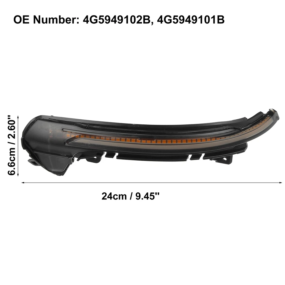 1 par de luces intermitentes de espejo retrovisor lateral coche 4G5949102B para Audi A6 2,0 L A/T Foto 3 de 4