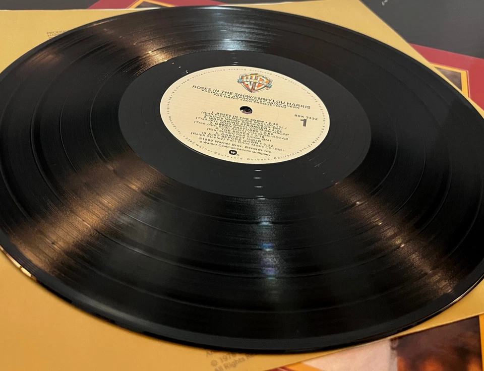 EMMYLOU HARRIS - Roses In The Snow (1980) - 12" Vinyl Record LP - EX - Image 3 of 3