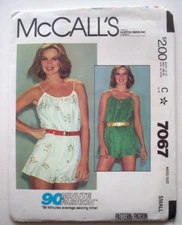 80's Playsuit romper pattern 7067 size small 10-12 UNCUT