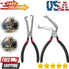 2PCS Electrical Disconnect Pliers Fuel Line Petrol Clip Pipe Pliers Repair Tools