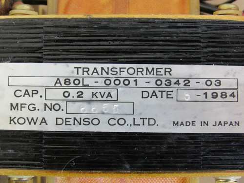 TRANSFORMADOR DENSO KOWA A80L-0001-0342-03, 0,2 KVA - Imagen 2 de 7