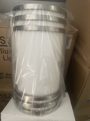 American Fluorescent 2 Light Trillium Sconce  Satin Nickel Matte White Diffuser