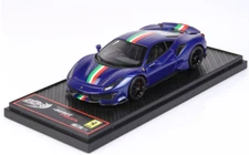 2019 Ferrari 488 Pista RHD Blu Tour de France 1/43 CAR76RI-05 BBR Models