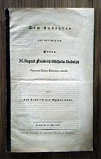 Memory of the immortalized M. August Friedrich Wilhelm Rudolph Gymnas. Zittau 1826