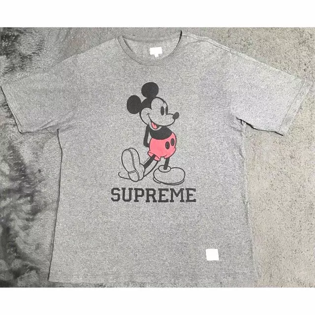 T shirt Supreme Disney Mickey Mouse gris taille L du Japon