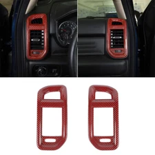 2x Center Console Side Air Conditioner Vent Decor Cover For Dodge Ram 1500 2018+