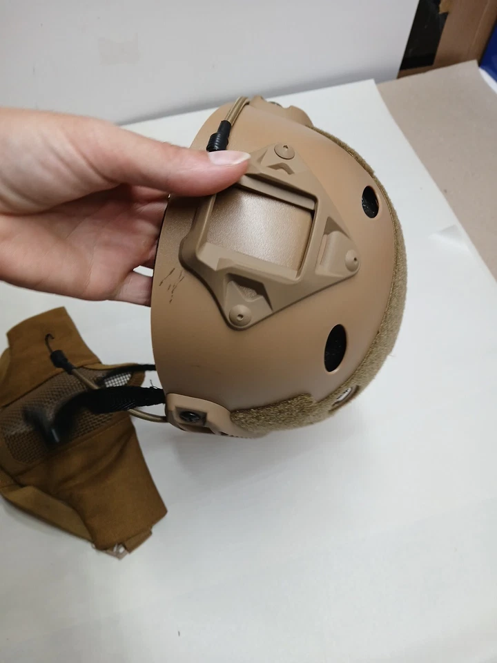 Sombrero de seguridad táctico militar Airsoft Paintball SWAT con malla de alambre máscara facial Foto 3 de 4