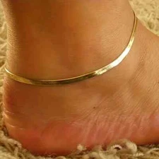 Single Snake Chain Design Anklet Copper Jewelry Bohemian Elegant Style For Women