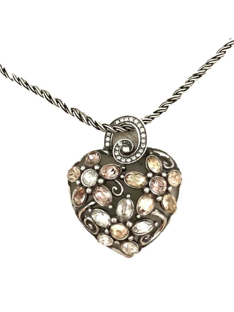 Brighton "Brighton Your Heart" Silver Jeweled Necklace - Retired