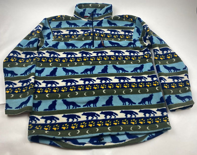 Vintage Jack Wolfskin WOLVES Polartec Fleece Pullover Size XXL