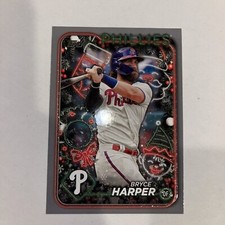 2024 Topps Holiday #H178 Bryce Harper Silver Metallic Glitter