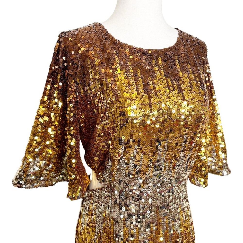 french connection estari sequin dress French Connection Estari Sequin Cut-Out Mini Dress - Ombre Silver