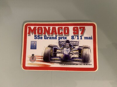 Vintage Aufkleber Grand Prix Monaco 1997