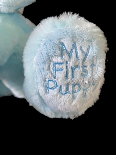 Baby Ganz Plush MY FIRST PUPPY Dog Blue Satin Ribbon Bow Stuffed Animal Toy - Picture 5 of 7