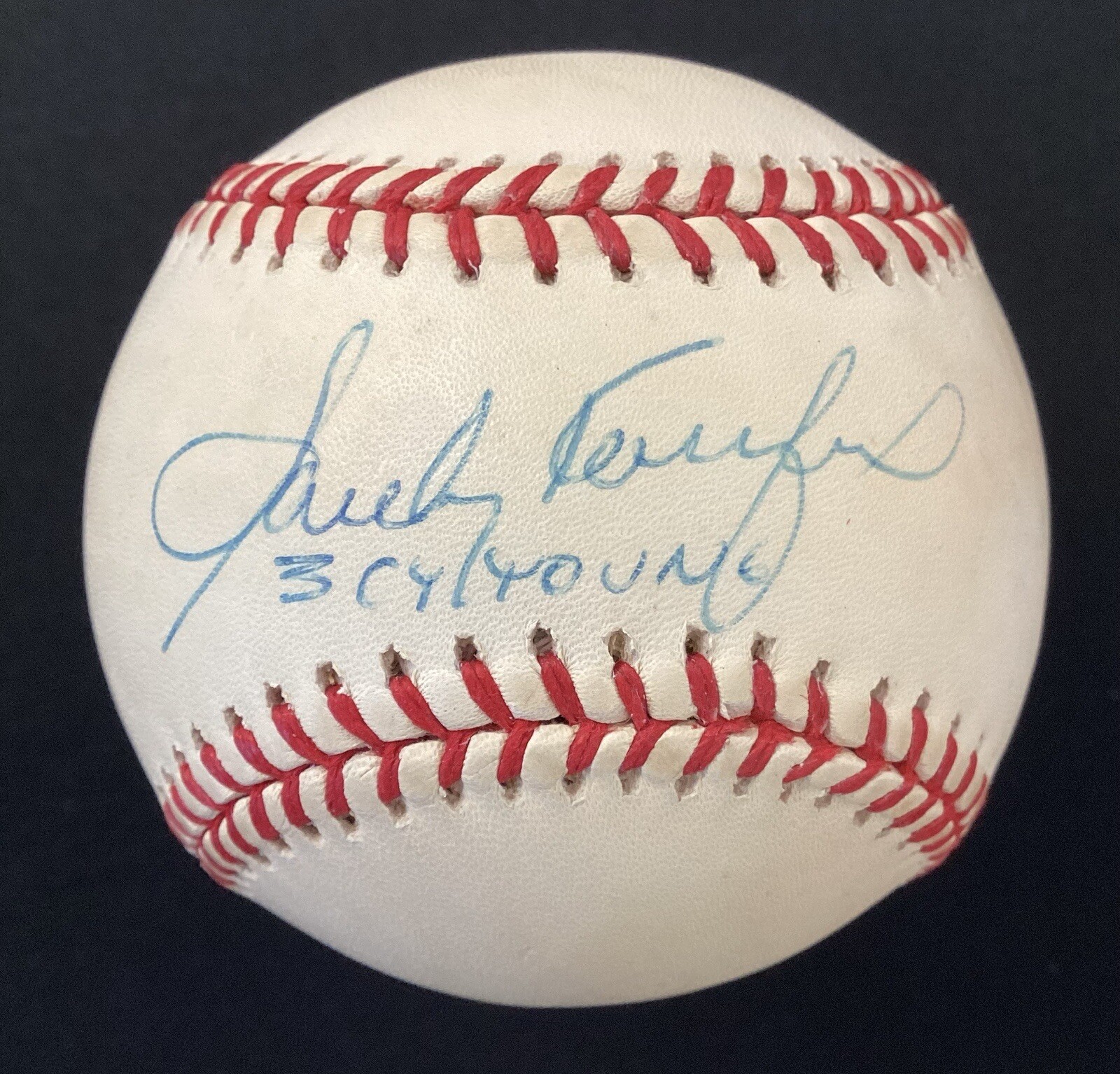 Sandy Koufax Autographed Signed Baseball Coleman Dodgers Auto 3 Cy Young Inscription HOF JSA 