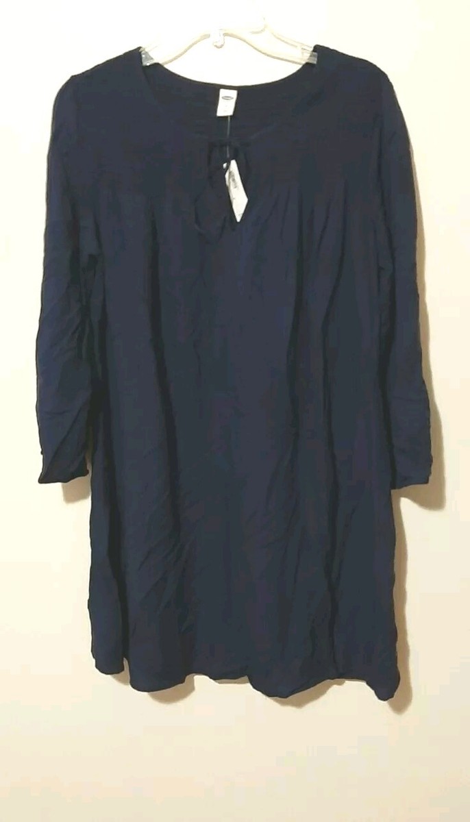 knee length dresses for ladies KENNEDY LONG SLEEVE SHIFT, TRUE NAVY  Palm Place
