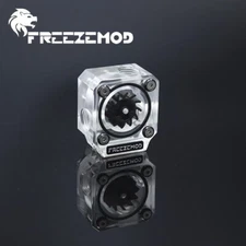 FreezeMod G1/4" Thread 3 WAY Splitters Indicator Flow Meter LSJ-XGB Black