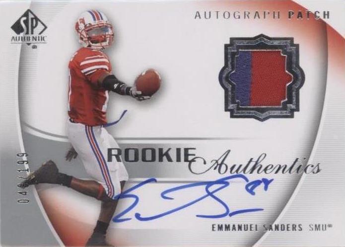 2010 SP Authentic - Rookie Authentics Signature Patch Emmanuel Sanders ...