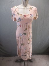 Donna Ricco Size 4 Womens Square Neck Short Sleeve Lightweight Maxi Dress 327