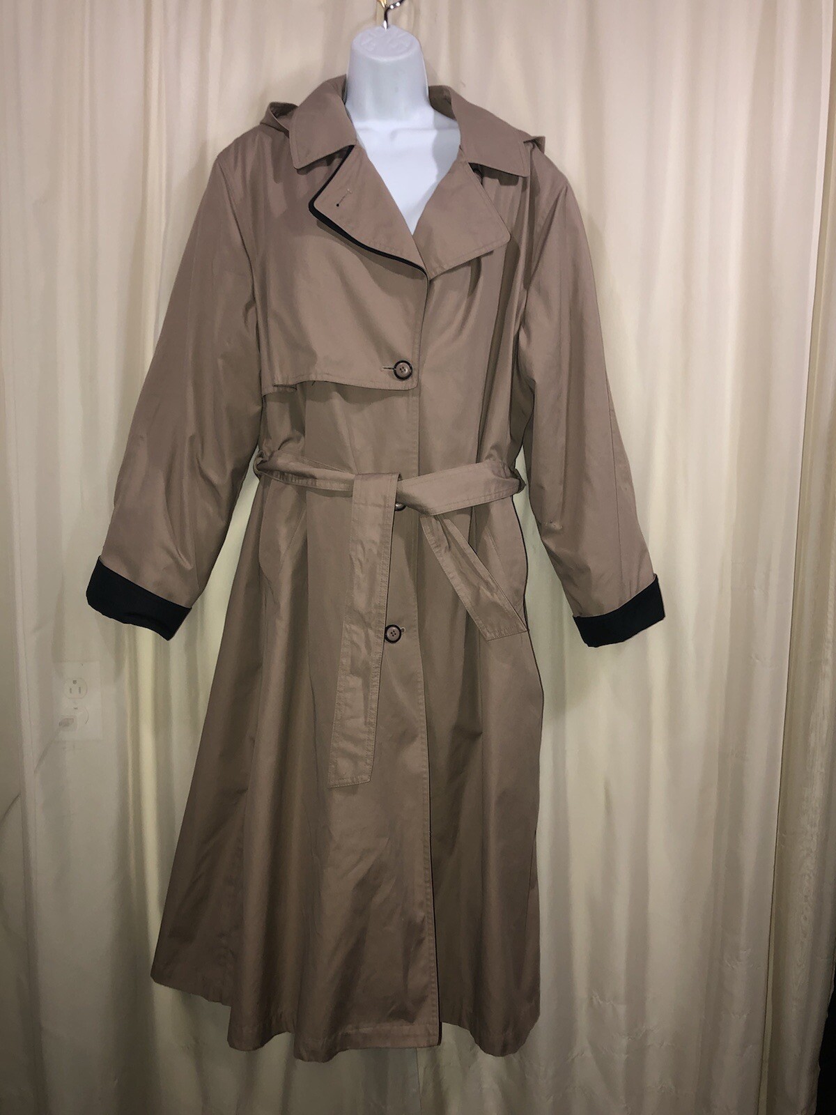 LONDON FOG TOWNE Trench Coat Jacket 