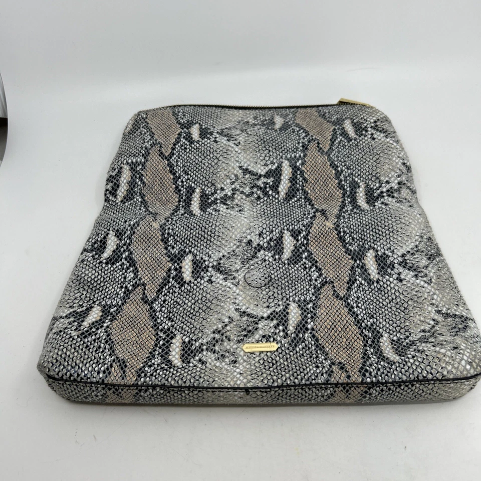HAYDEN HARNETT Purse Snakeskin Print Clutch Fold over Leather - Image 2 of 4