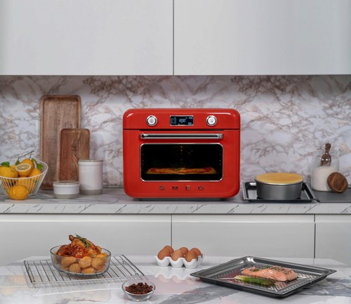 SMEG Kombi-Tisch-Dampfbackofen Backofen Rot COF01RDEU - Bild 10 von 13
