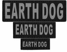 EARTH DOG Patch Reflective Extra Label Tag for Dog Harness Service