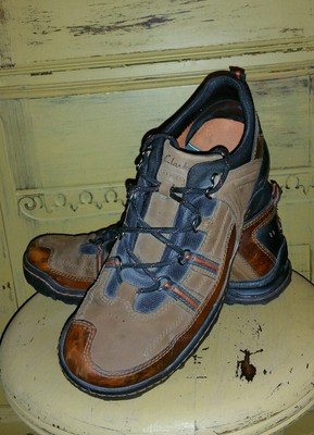 CLARKS 73191 BROWN LEATHER MENS HIKING SHOES 9 M TRAIL  display picture 1