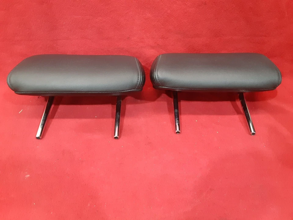 Juego reposacabezas trasero izquierdo derecho Nissan Máxima 2004-2008 cuero negro Foto 4 de 4